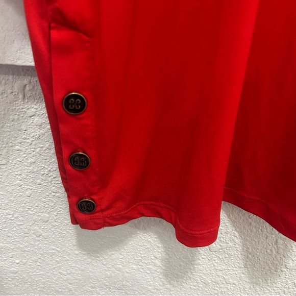 Multiples Leopard Stripe Sleeve Red Top NEW 2X - Picture 7 of 9